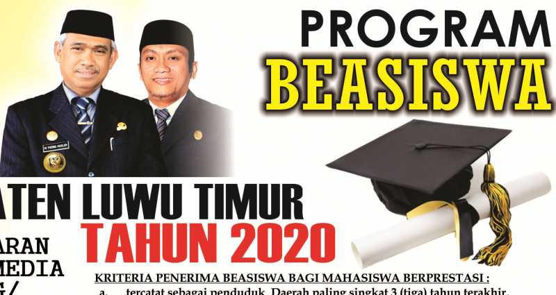 Pemkab Lutim akan Salurkan Beasiswa Tahap III, Ini Syaratnya