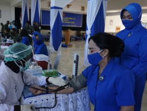Donor Darah Dalam Rangka HUT Ke-75 TNI Di Lantamal VI