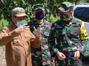12.10 foto sidrap bupati Bupati Sidrap Dollah Mando Terima Kunjungan Tim Wasev-PJO TMMD.