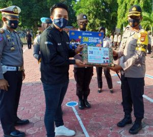 Kapolres Terima Bantuan Masker dari BRI Cabang Enrekang, Wujud Program BRI Peduli