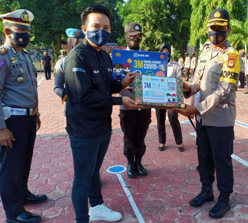 Kapolres Terima Bantuan Masker dari BRI Cabang Enrekang, Wujud Program BRI Peduli