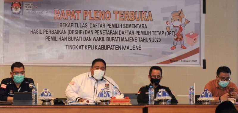 KPU Majene Tetapkan DPT Pilkada 2020, Terdata 115.091 Pemilih
