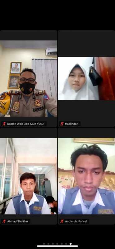Lewat Via Zoom, Sat Lantas Polres Wajo Gelar Sosialiasi Tertib Lalu Lintas