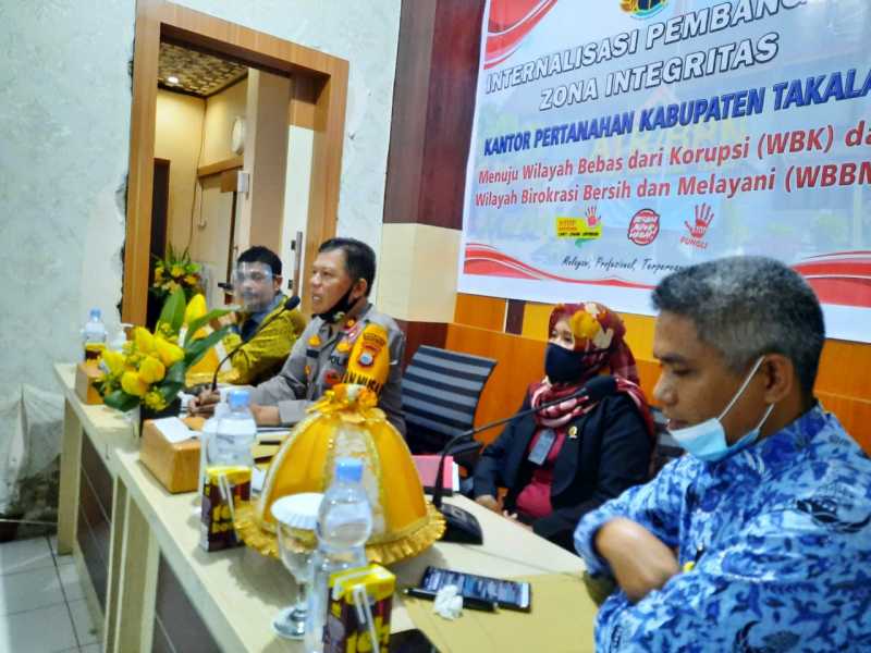 Menjadi Pemateri, Wakapolres Takalar Ajak Pimpinan Instansi Bentuk Zona Integritas