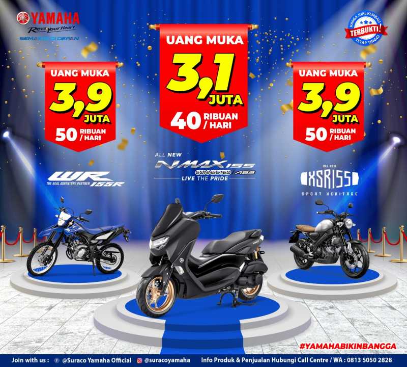 Selama Oktober,  Beli Motor Yamaha Tipe Premium Angsurannya Hanya Rp 40 Ribuan Perhari