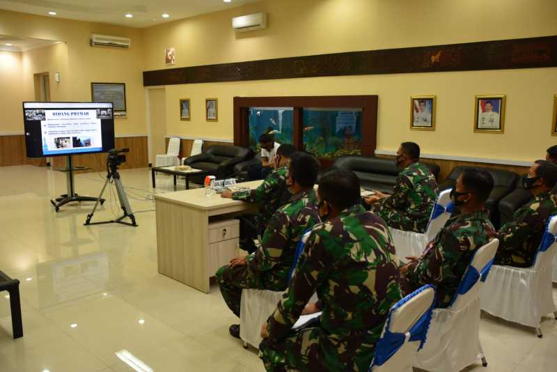Danlantamal VI  Makassar Mengikuti  Vicon  Entry Briefing Pangkoarmada II