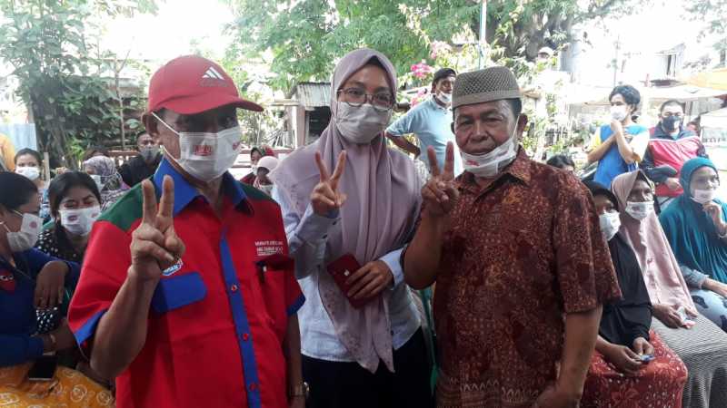 Ketua RW dan RT Dampingi Melinda Aksa Sosialisasikan Appi-Rahman di Jl Andi Tonro