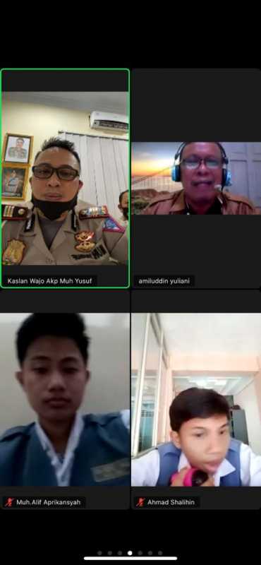 Lewat Via Zoom, Sat Lantas Polres Soppeng Gelar Sosialiasi Tertib Lalu Lintas