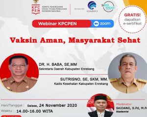 24.11 foto enrek KPC KPCPEN dan Diskominfo Statistik Webiner, Bahas Vaksin Covid-19