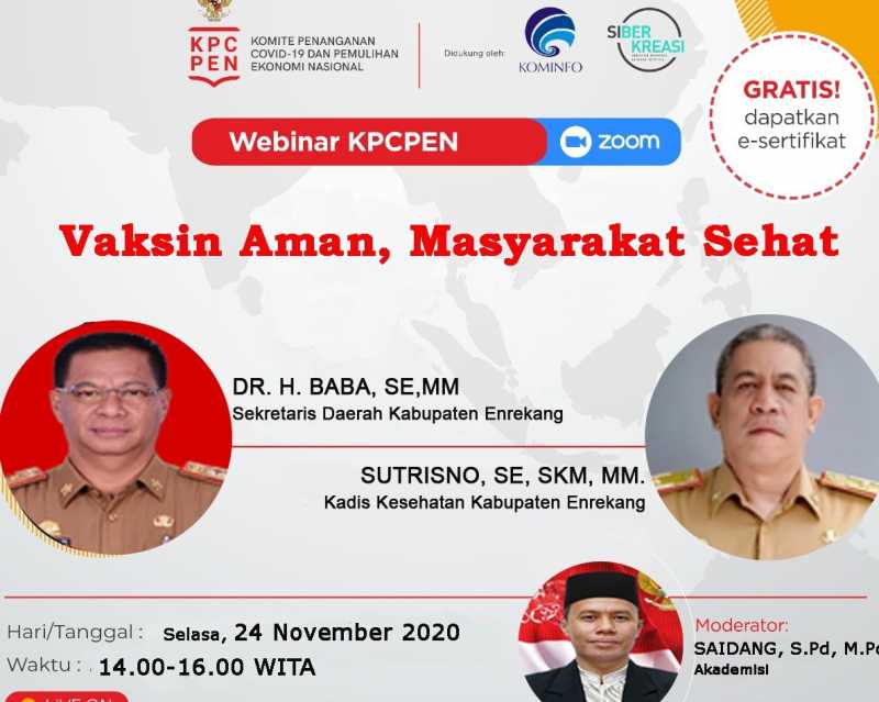 KPCPEN dan Diskominfo Statistik Webiner, Bahas Vaksin Covid-19