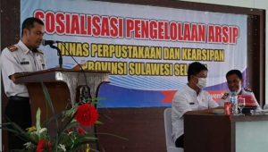 25.11 foto sidrapsosial Tingkatkan Penatausahaan Arsip, Pemkab - Dinas Perpustakaan Sulsel Sosialisasi