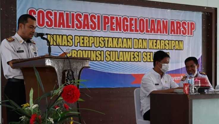 Tingkatkan Penatausahaan Arsip, Pemkab - Dinas Perpustakaan Sulsel Sosialisasi