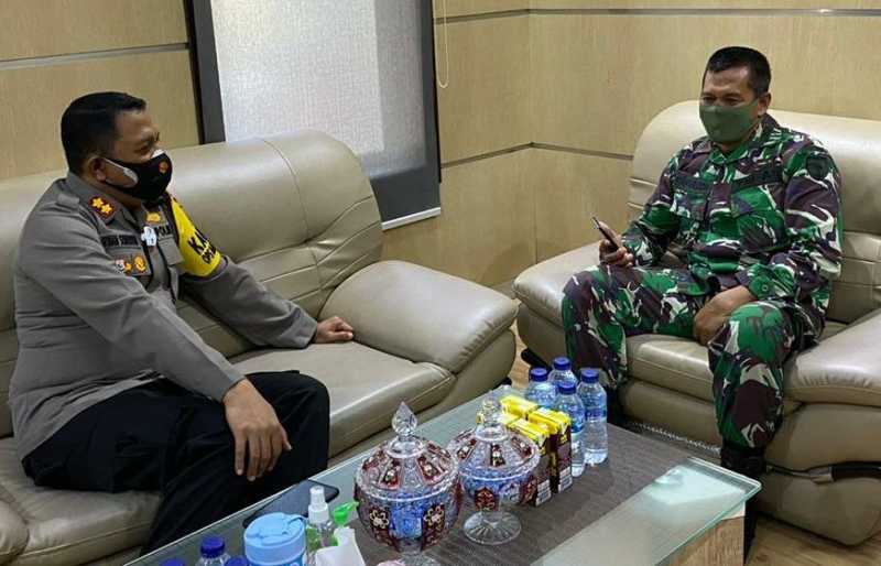 Pabung Kodim 1403 Sawerigading Anjangsana ke Kapolres Lutra