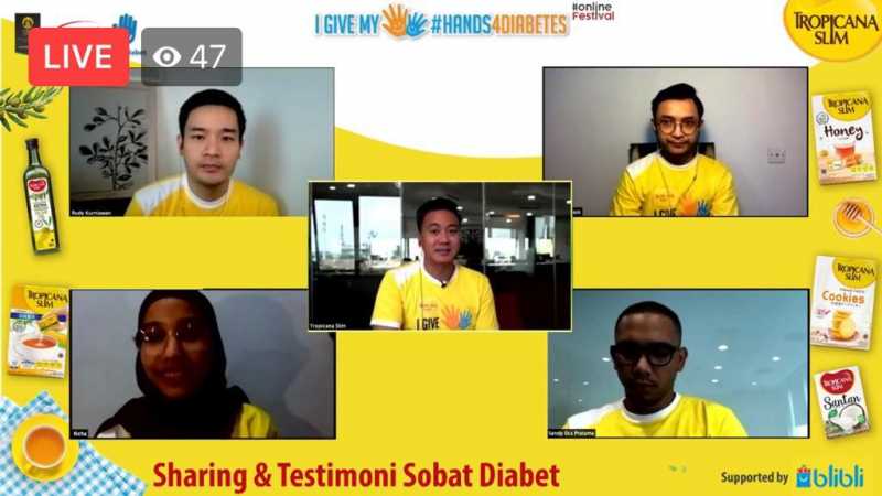 Tropicana Slim Ajak Keluarga Indonesia Cegah Diabetes dan Merawat Diabetes dari Rumah melalui #Hands4Diabetes2020 Online Festival