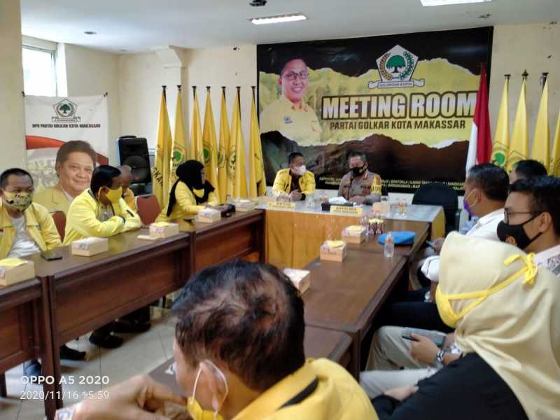 Farouk Apresiasi Kunjungan Kapolrestabes di Kantor Golkar Makassar
