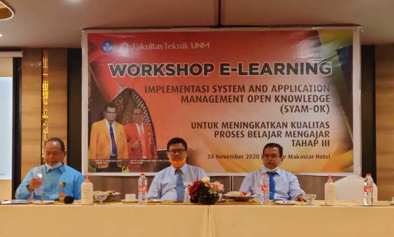 FT UNM Gelar Workshop E-Learning Implementasi SYAM-OK