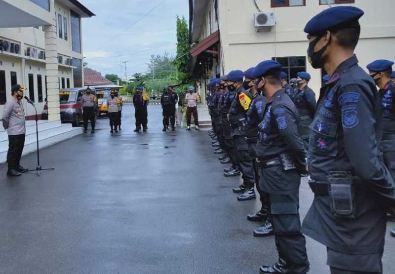 Dua SSK Pasukan Brimob Bone Disebar di Tiga Kabupaten