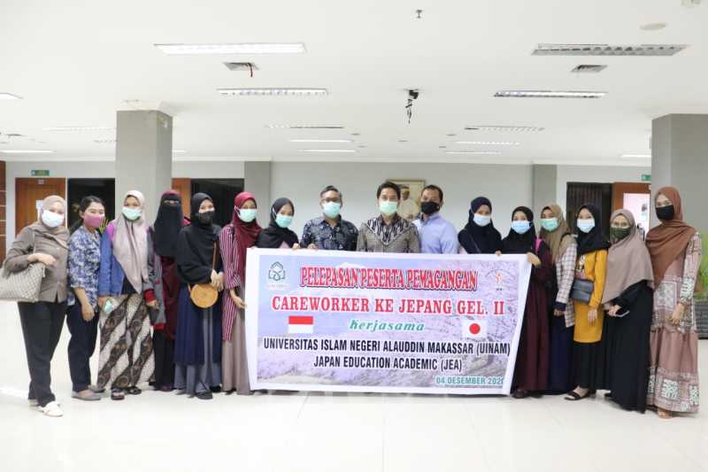 Kerjasama UIN Alauddin, JEA Lepas 14 Peserta Magang Ke Jepang