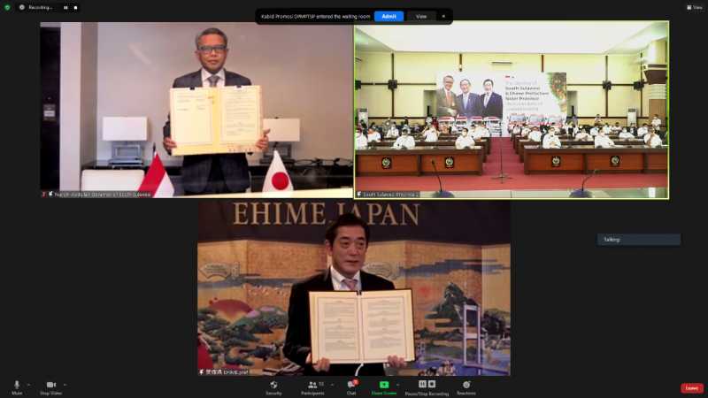 Gubernur Nurdin Abdullah Taken MoU dengan Jepang