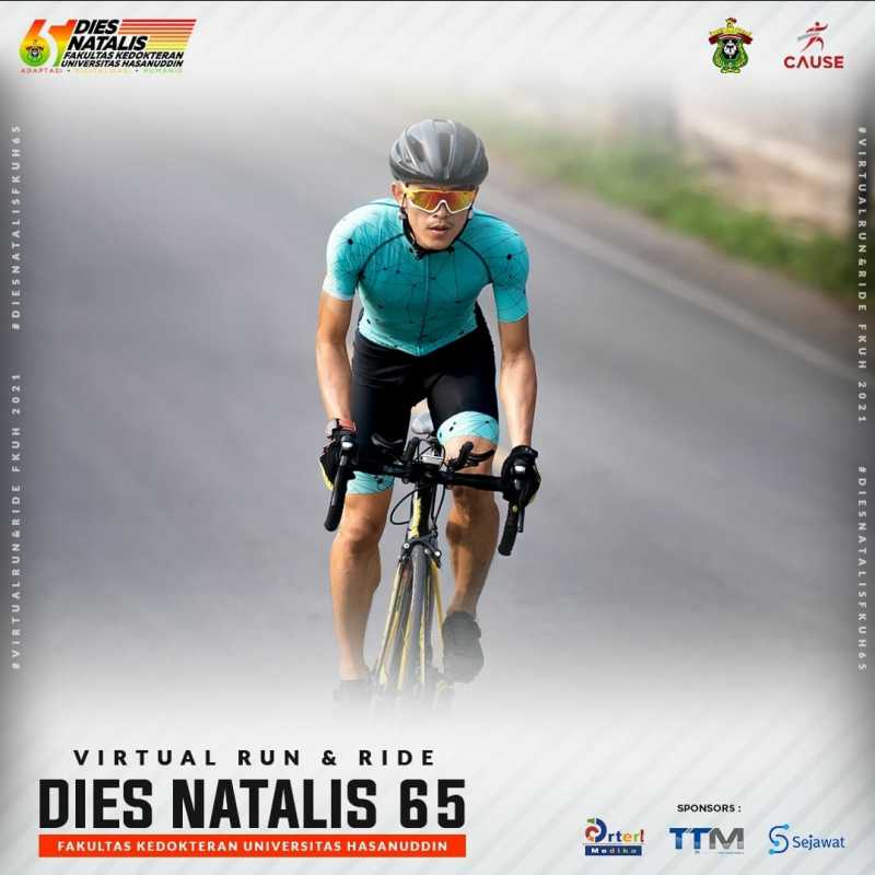 Dies Natalis Fakultas Kedokteran Unhas Ke-65, Gelar Virtual Run and Ride