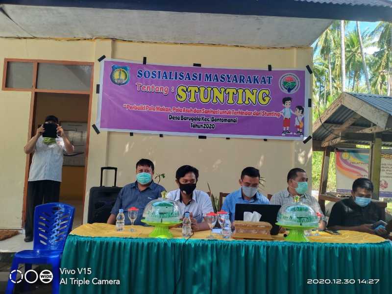 Jelang Akhir Tahun, Pemdes Barugaia Gelar Sosialisasi Stunting
