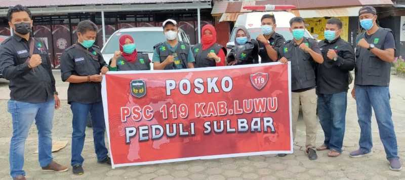 Bentuk Kepedulian PSC 119 Luwu, Berangkat ke Sulbar Misi Kemanusiaan
