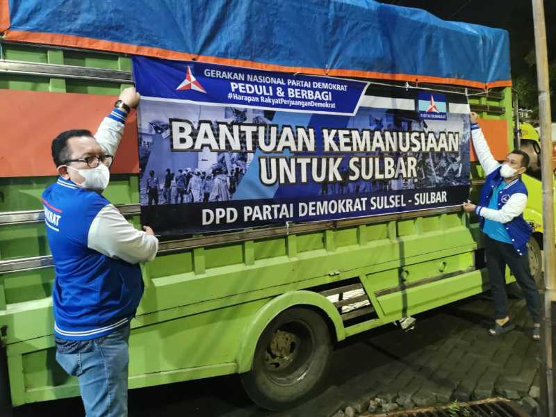 Ni'matullah Lepas Bantuan Demokrat Sulsel untuk Korban Gempa di Sulbar