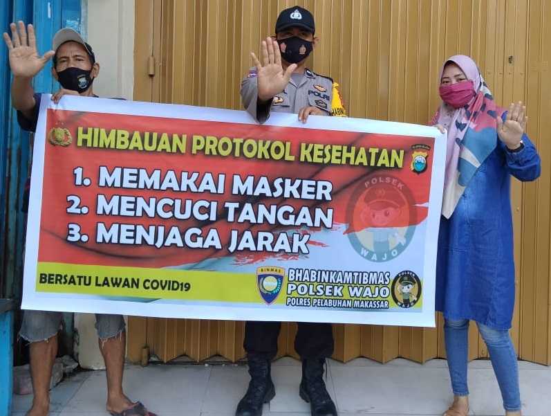 Bhabinkamtibmas Polres Pelabuhan Sosialisasi Pencegahan Covid-19