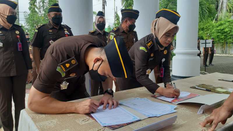 Kejari Pangkep Pencanganan Zona Integritas WBK WBBM
