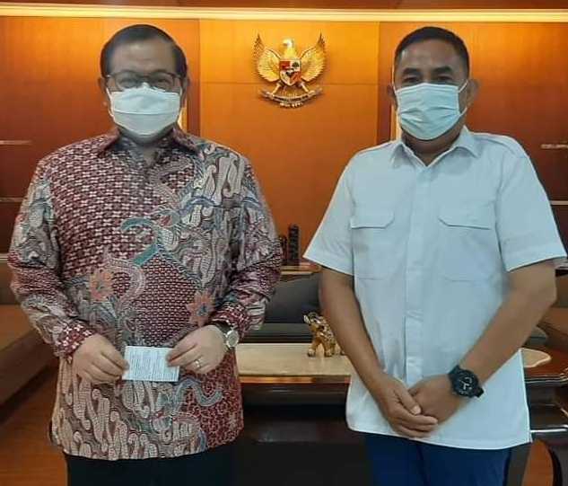Wabup Takalar H Achmad Sere Temui Sekneg RI Pramono Anung, Ini yang Dibahas