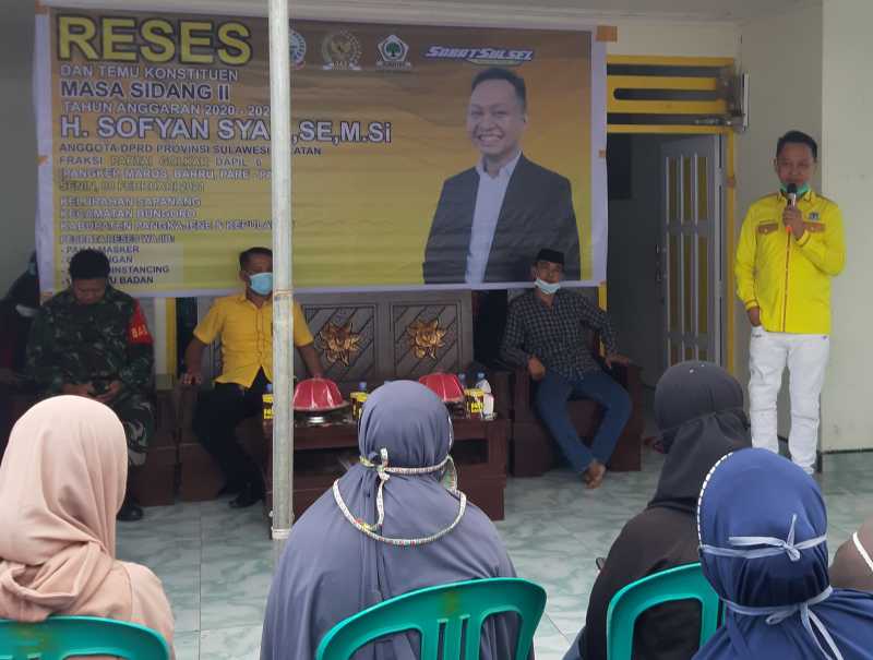 Sehari, Sofyan Syam Reses di Dua Titik