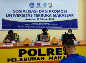 Polres Pelabuhan Makassar Terima Sosialisasi Universitas Terbuka
