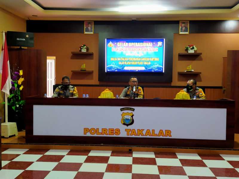 Kapolres Takalar Pimpin Gelar Operasional Bulanan