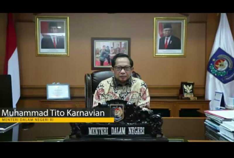 Hadiri Hari Jadi Takalar Secara Vitual,Mendagri Tito Pesan Takalar harus jadi Daerah ekonomi Baru