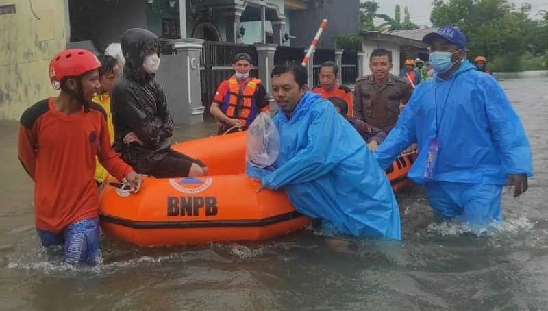Dampak Banjir, BPBD Gowa Evakuasi Warga Perumahan Mutiara Permai