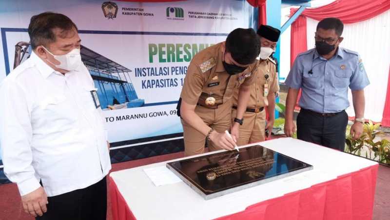 Bupati Gowa Adnan, Resmikan IPA Bontomarannu