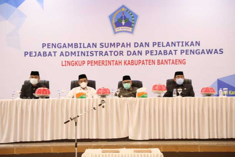 Lantik 183 Pejabat, Wabup Harap ASN Bantaeng Beri Kontribusi Pada Daerah