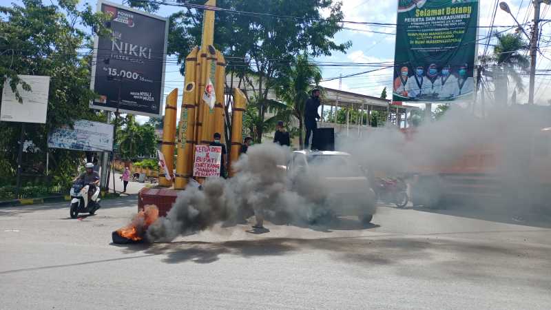 Kapolres Tegaskan,Ditengah Pandemi Covid-19 Unjuk Rasa Dengan Membakar Ban Dapat Memicu Gangguan Pernapasan