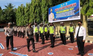 Personel,Polres Enrekang Apel Gelar Pasukan Ops Keselamatan 2021