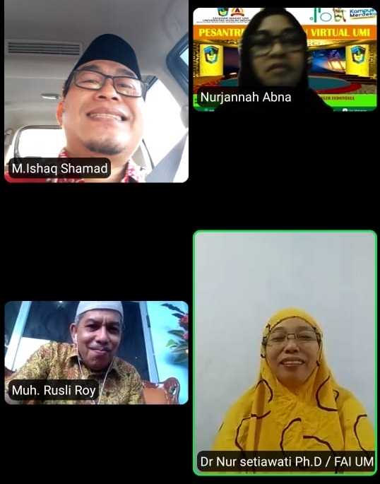 Pesantren Ramadan Virtual UMI Bahas Variasi Puasa Dalam Alquran