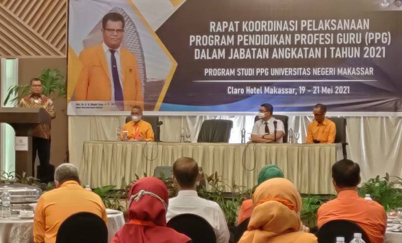Buka Rakor PPG, Rektor UNM Berharap Jalankan Tugas Dengan Baik Untuk Hasil yang Baik