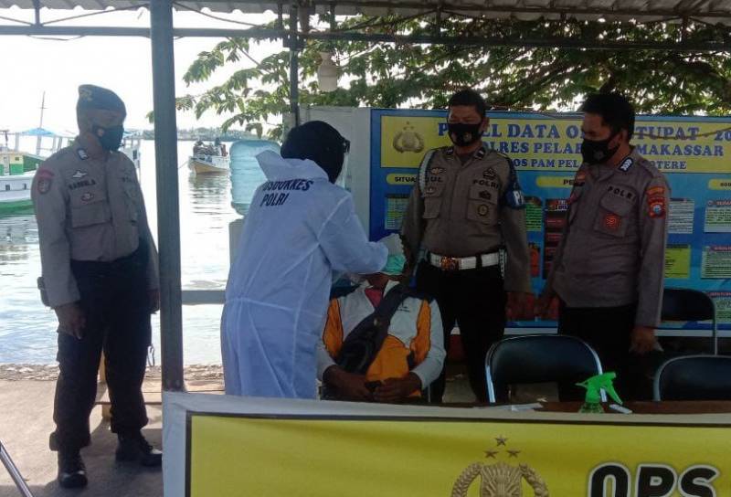 Polres Pelabuhan Makassar Perketat Pemeriksaan Swab Antigen