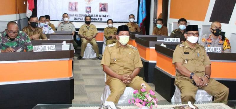 Bupati Soppeng Ikuti Rakor Penanganan Covid-19 Bersama Mendagri