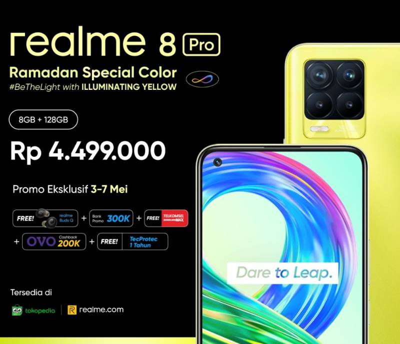 Spesial Ramadan, realme Luncurkan realme 8 Pro Illuminating Yellow