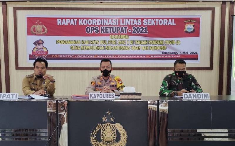 Polres Rakor Lintas Sektoral, Sambut Idul Fitri dan Operasi Ketupat 2021
