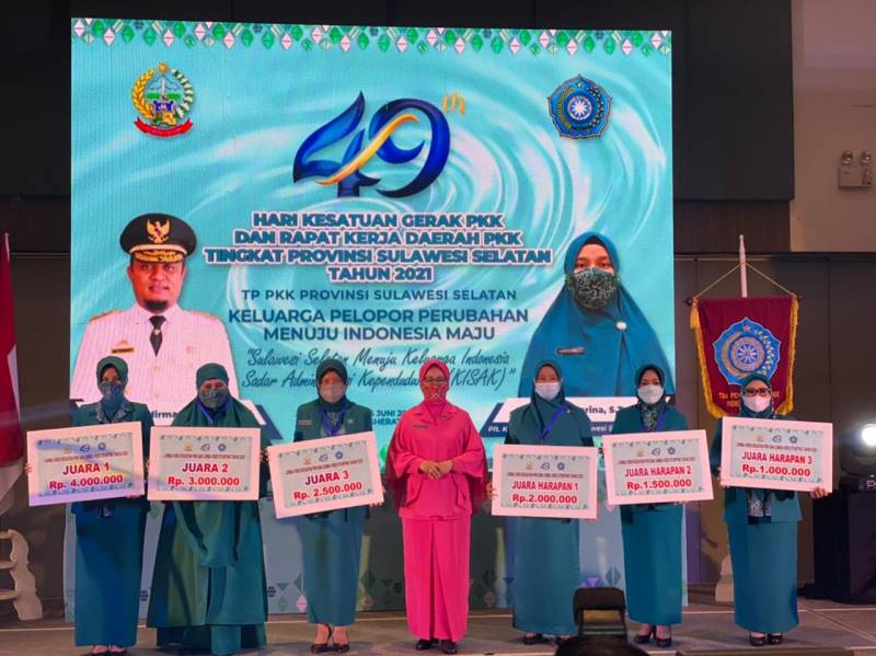 HKG ke-49, Tim PKK Soppeng Raih Juara pada Lomba PKK dan Stunting
