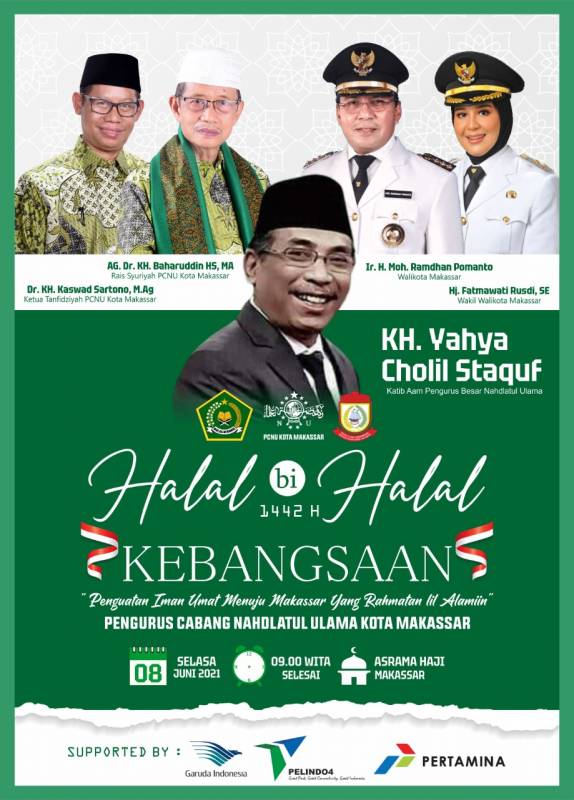 Hadirkan Penceramah Gus Yahya, Halal Bihalal NU Makassar Terapkan Prokes Ketat