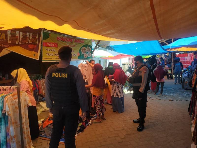 Sabhara Polres Takalar Intens Gelar Protkes kepada Masyarakat, Khususnya di Pasar Tradisional