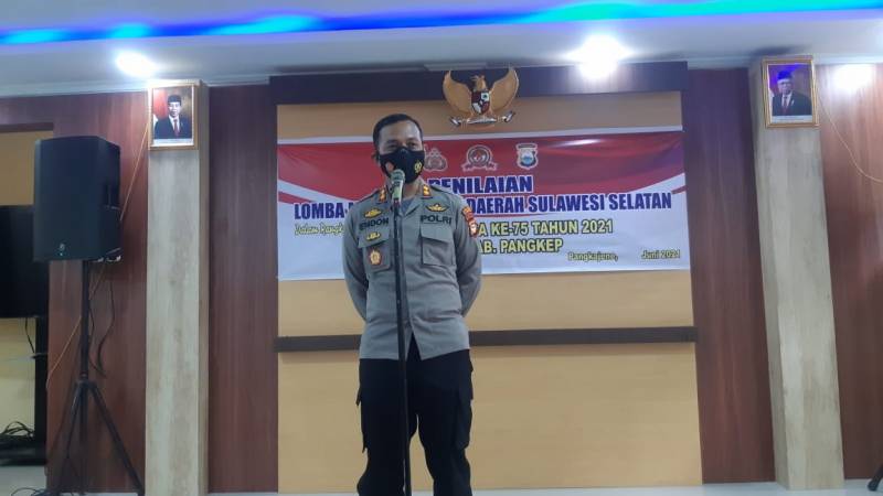 Sambut HUT Bhayangkara ke-75, Polres Pangkep Gelar Lomba Nyanyi Lagu Daerah