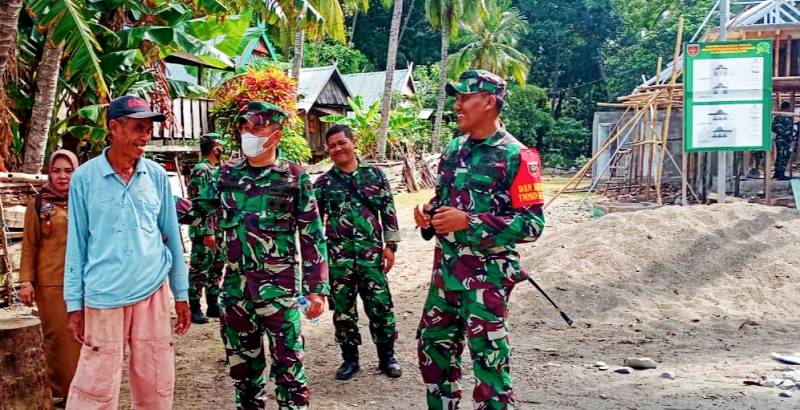 Kasiter Kasrem 141/ Toddopuli Bersama Dan Satgas Tinjau Lokasi TMMD di Selayar 